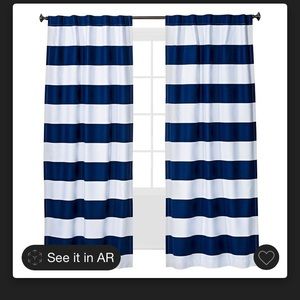 Striped blackout curtains